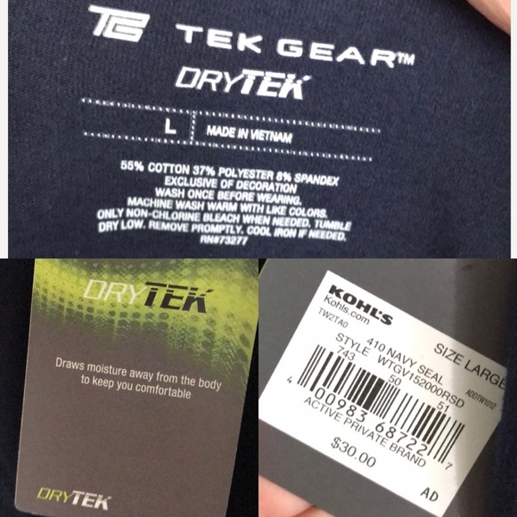 NWT DryTek Hoodie in Navy - Picture 6 of 8